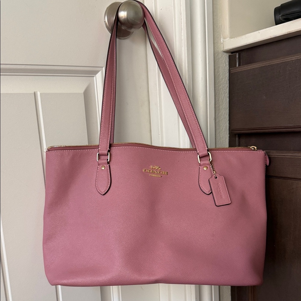 Coach Rose Leather Tote Bag